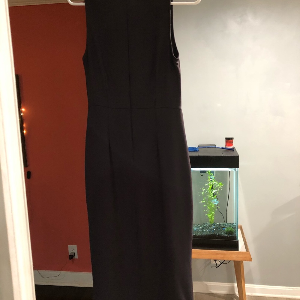 Everly Grey Dress with Slit size 2 - Picture 6 of 6